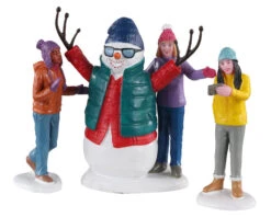 Lemax Village Collection Snowman Selfie, Set Of 3 #02940