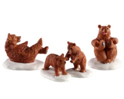 Lemax Village Collection Bear Family Snow Day, Set Of 4 #02943