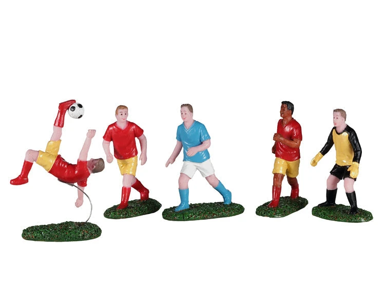 Lemax Village Collection Playing Soccer, Set Of 5 #02961 3 Lemax Village Collection Playing Soccer, Set Of 5 #02961