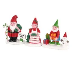 Lemax Village Collection Christmas Garden Gnomes, Set Of 3 #04739
