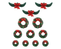 Lemax Village Collection Garland And Wreaths, Set Of 12 #04802