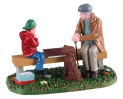 Lemax Village Collection Playing With Gramps Figurine #12022