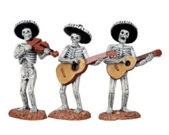 Lemax Village Collection Skeleton Mariachi Band, Set Of 3 #12884