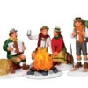 Lemax Village Collection Alpine Ski Party, Set Of 4, B/O Lighted Accessory #14356 -Kurt Adler Shop 14356