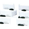 Lemax Village Collection Plastic Picket Fence, Set Of 7 #14388 -Kurt Adler Shop 14388
