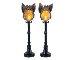 Lemax Village Collection Gargoyle Lamp Post, Set Of 2, Battery Operated #14829
