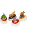 Lemax Village Collection Dog Snow Saucer Fun, Set Of 4 #22121