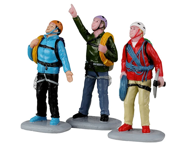 Lemax Village Collection Vertical Mountain Climbers, Set Of 3 #22136 3 Lemax Village Collection Vertical Mountain Climbers, Set Of 3 #22136