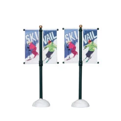 Lemax Village Collection Street Pole Banner, Set Of 2 #24496