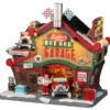Lemax Village Collection Santa's Hot Rod Garage, With 4.5V Adaptor #25863 -Kurt Adler Shop 25863
