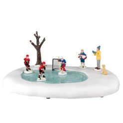 Lemax Village Collection Girls Play Hockey, Too!, Battery Operated (4.5V) #34085
