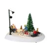 Lemax Village Collection Snowbiking With Dad, Battery Operated (4.5V) #34087 -Kurt Adler Shop 34087