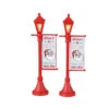 Lemax Village Collection North Pole Lamppost, Set Of 2, Battery Operated (4.5V)72 #34091 -Kurt Adler Shop 34091 0313