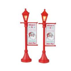 Lemax Village Collection North Pole Lamppost, Set Of 2, Battery Operated (4.5V)72 #34091