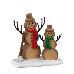 Lemax Village Collection Log Snowmen #34095
