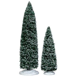 Lemax Village Collection Snowy Juniper Tree , Set Of 2 #34664