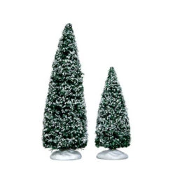 Lemax Village Collection Snowy Juniper Tree, Set Of 2 #34665