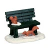 Lemax Village Collection Park Bench In Winter #54938 -Kurt Adler Shop 54938 55599