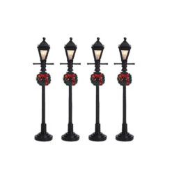 Lemax Village Collection Gas Lantern Street Lamp, Set Of 4 #64498