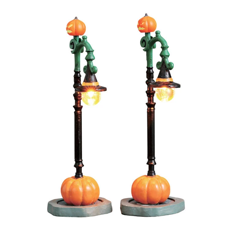 Lemax Village Collection Witch Pumpkin Patch, Set Of 2 #74217 3 Lemax Village Collection Witch Pumpkin Patch, Set Of 2 #74217