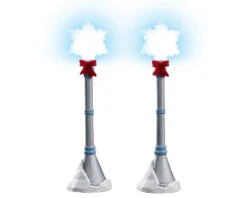Lemax Village Collection Snowflake Lamp Post, Set Of 2, B/O #74228