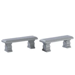 Lemax Village Collection Plaza Bench, Set Of 2 #74236