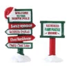 Lemax Village Collection North Pole Signs, Set Of 2 #74325 -Kurt Adler Shop 74325