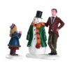 Lemax Village Collection Dad's Snowman, Set Of 2 #82585 -Kurt Adler Shop 82585