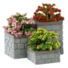 Lemax Village Collection Flower Bed Boxes, Set Of 3 #84380 -Kurt Adler Shop 84380