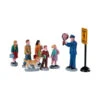 Lemax Village Collection The Crossing Guard, Set Of 8 #92753 -Kurt Adler Shop 92753