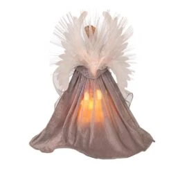 Kurt Adler 16-Inch Fiber Optic White, Silver, And Gray Angel Tree Topper -Kurt Adler Shop ad0601 03 04736cfb 0875 401f bf02 33930a5e1a4d
