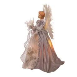 Kurt Adler 16-Inch Fiber Optic White, Silver, And Gray Angel Tree Topper -Kurt Adler Shop ad0601 04 b80f80b6 0769 4e4b b466 fb4f43d53dc6