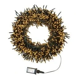 Kurt Adler 2000-Light 65-Foot Cluster Garland With Classic White LEDLights