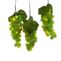 Kurt Adler 100-Light Green LED Grape Light Set With 5 Grape Bunches