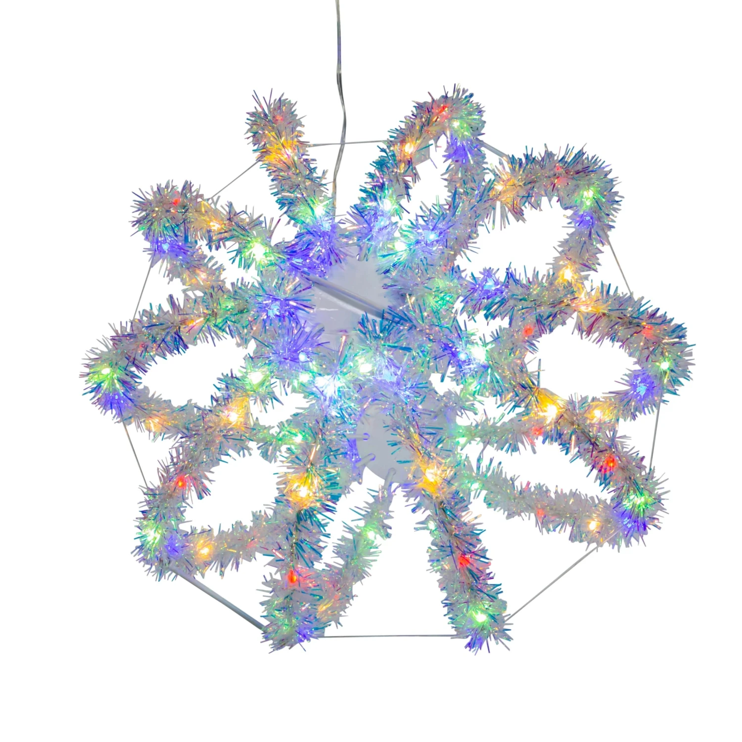 Kurt Adler 12-Inch Multi-Color LED Tinsel Foldable Sphere 9 Kurt Adler 12-Inch Multi-Color LED Tinsel Foldable Sphere - Image 7