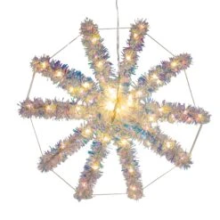 Kurt Adler 12-Inch Warm White LED Tinsel Foldable Sphere -Kurt Adler Shop ad1033ww 05