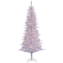 Sterling 7.5 Ft. Pre Lit Clear UL White Tiffany Tinsel Tree