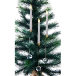 Kurt Adler 10-Inch Candle With Faceted Glass Weight Set With Remote Control, 10-Piece Set