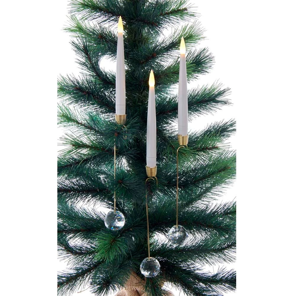 Kurt Adler 10-Inch Candle With Faceted Glass Weight Set With Remote Control, 10-Piece Set 3 Kurt Adler 10-Inch Candle With Faceted Glass Weight Set With Remote Control, 10-Piece Set