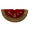 Kurt Adler 50-Inch Burgundy Ribbon Trees Tree Skirt With Green Tassel Border -Kurt Adler Shop c1202 base 74f31340 ee0d 4640 aa57 2aa594290dde