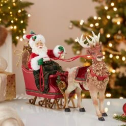 Kurt Adler 10-Inch Santa In Sleigh With Deer -Kurt Adler Shop c7339 50 2b4dfdca 7bcc 4008 a126 b41afbc2ec9a