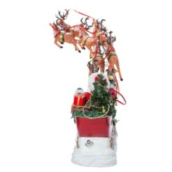 Kurt Adler 24-Inch Fabriché Musical Santa With Eight Reindeer, Set Of 2 Pieces -Kurt Adler Shop c7414 04 6ddf81e7 53c7 4b95 aad1 58613027565a
