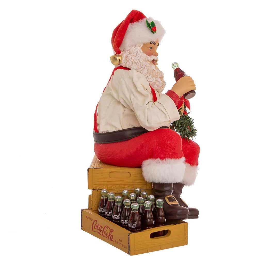 Kurt Adler 9-Inch Coca-Cola Santa Sitting On Crates 5 Kurt Adler 9-Inch Coca-Cola Santa Sitting On Crates - Image 3