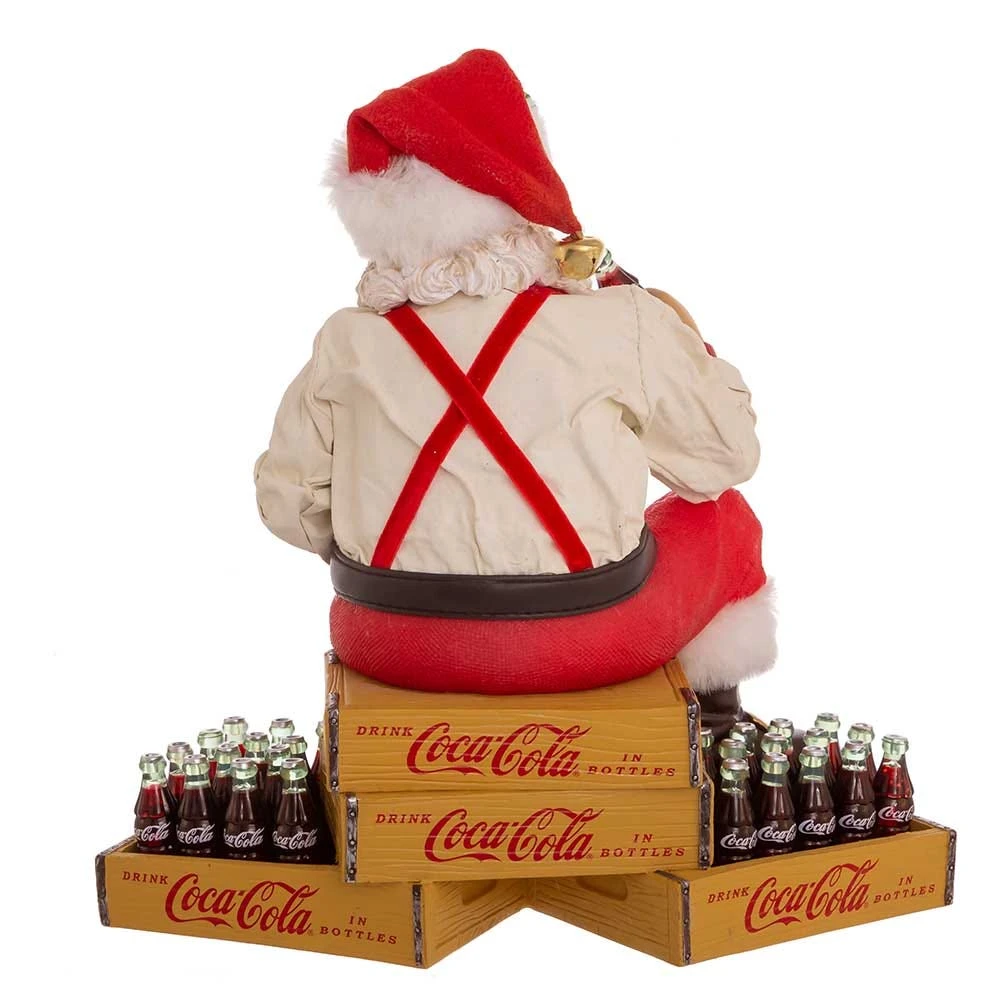 Kurt Adler 9-Inch Coca-Cola Santa Sitting On Crates 6 Kurt Adler 9-Inch Coca-Cola Santa Sitting On Crates - Image 4