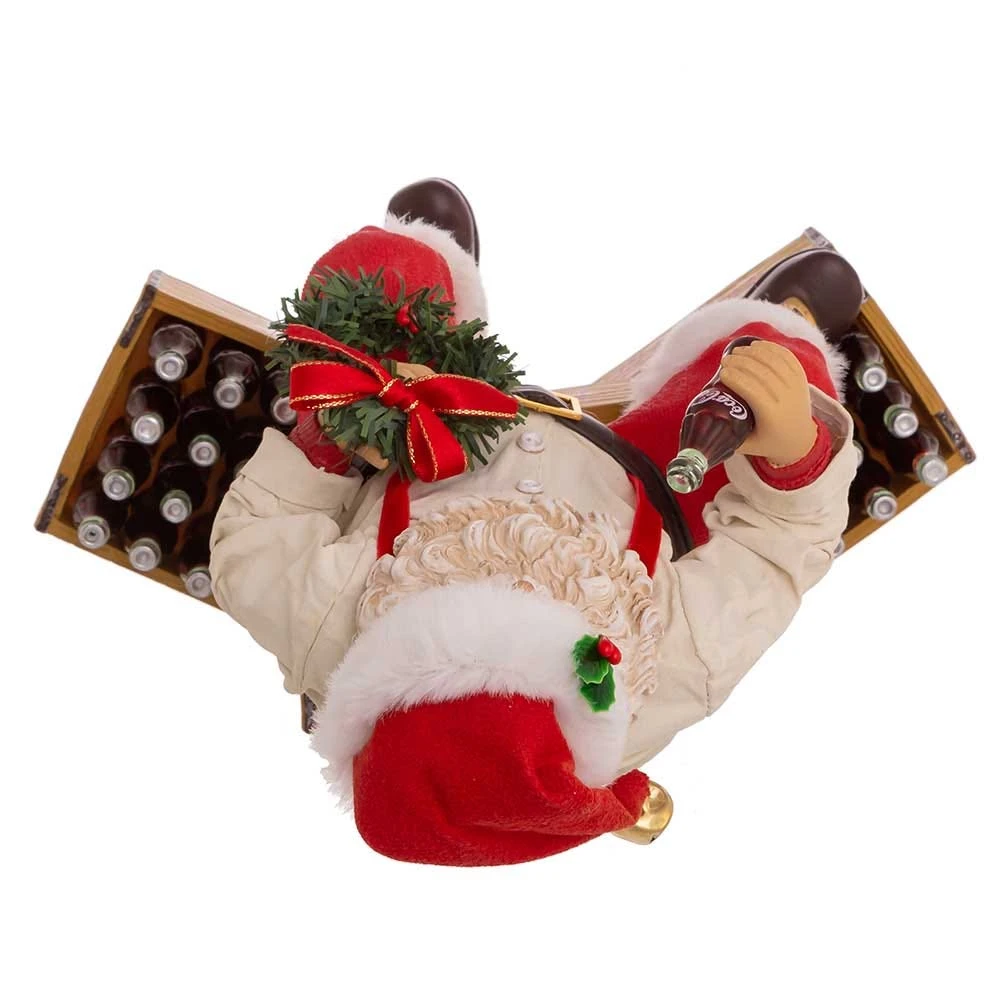 Kurt Adler 9-Inch Coca-Cola Santa Sitting On Crates 8 Kurt Adler 9-Inch Coca-Cola Santa Sitting On Crates - Image 6