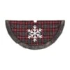 Snowflake Christmas Holiday Tree Skirt, Faux Fur Buffalo Plaid -Kurt Adler Shop d17qmcakhlg4do2d5kef