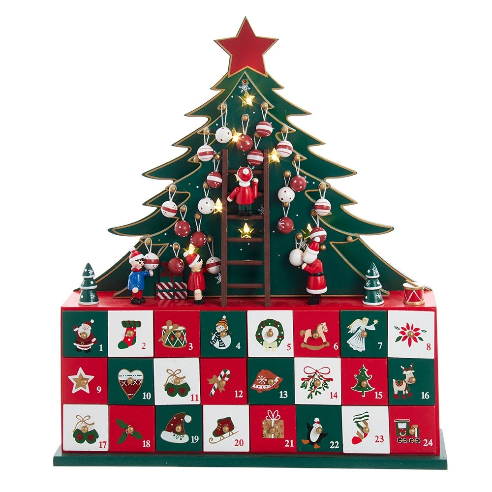 Kurt Adler 13.5-Inch Battery-Operated LED Christmas Tree Advent Calendar 3 Kurt Adler 13.5-Inch Battery-Operated LED Christmas Tree Advent Calendar