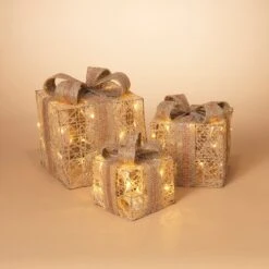 Set Of 3 Assorted Battery Operated Lighted Holiday Jewel Gift Box Decor -Kurt Adler Shop ejkh1jxswh7c1y1qyinw
