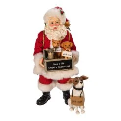 Kurt Adler 10.5-Inch Fabriché™ Adopt-a-Pet Santa With Dog, 2 Piece Set -Kurt Adler Shop fa0109 01 ebc522b9 7332 46b7 86dc 37bc020e35fe