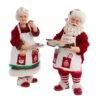 Kurt Adler 10.5-Inch Fabriché Mr. And Mrs. Santa, 2-Piece Set -Kurt Adler Shop fa0146
